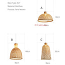 Bamboo Chandelier Modern Southeast Asian Style Rattan Lamp for Dining Room by Ljojo