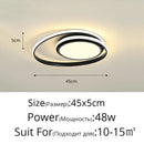 Modern Black LED Ceiling Light for Bedroom Living Room by Ljojo - Minimalist Indoor Lighting Fixtures