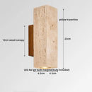 Ljojo Luxury LED Wall Lights Indoor Yellow Travertine Living Room Bedroom Lamp