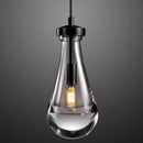 Ljojo Luxury Crystal Raindrop Pendant Light Kitchen Island Brushed Nickel Lighting