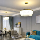 Modern Gold Crystal LED Chandelier - Elegant Home Lighting for Living Room by Ljojo