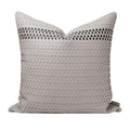 Ljojo Luxury Leather Woven Throw Pillow Set