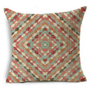 Ljojo Mandala Graffiti Cushion Cover 45x45cm Linen Pillow Case for Sofa Bed Decor