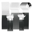 Ljojo 40Pcs Stainless Steel Cutlery Set for Dining and Kitchen