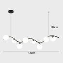 Nordic Minimalist LED Pendant Light | Glass Ball Chandelier for Living Dining Room | Ljojo