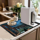 Absorbent Draining Mat for Kitchen & Bathroom by Ljojo - Quick Dry & Antiskid