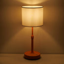 LED 5w Rechargeable Table Lamp Cordless Dimmer Reading Light Copper White Linen USB Touch