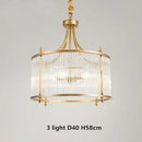 Ljojo Luxury Glass Chandelier: Modern Golden Copper Ceiling Pendant Light Fixture LED Lamp