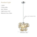 Bubble Glass LED Hanging Chandelier Lighting for Living Room Home Decor by Ljojo