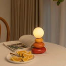 Colorful Ceramic LED Table Lamp - Ljojo Moon Stromatolite, Bedroom Desk Mood Light