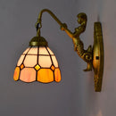 European Stained Glass Mermaid Wall Lamp for Bedroom - Ljojo Aisle Staircase Light