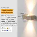 Darkgray Travertine Luminous LED Wall Lamp for Bedroom & Living Room by Ljojo