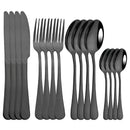 Ljojo 16-Piece Pink Gold Stainless Steel Cutlery Set - Dinnerware Flatware Tableware Kit