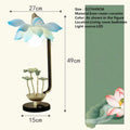 Ljojo Lotus Table Lamp - Chinese Style Art Decor for Living Room, Bedroom, Study