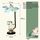 Ljojo Lotus Table Lamp - Chinese Style Art Decor for Living Room, Bedroom, Study