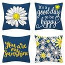 Flower Letter Print Cushion Cover for Stylish Home Decor by Ljojo
