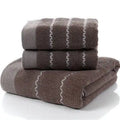 Ljojo 3-Piece Cotton Towel Set: Large Bath, 2 Hand Towels - Soft, Plush & Absorbent