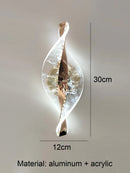 Ljojo Modern Acrylic Gold/Black LED Wall Sconce for Home Decor & Interior Lighting.