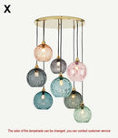 Ljojo Modern Glass Chandelier Nordic Lustre Led Pendant Light Glass Hanging Lamp