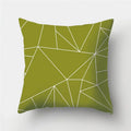 Army Green Geometric Printed Pillowcase by Ljojo for Living Room and Bedroom Decor