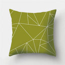 Army Green Geometric Printed Pillowcase by Ljojo for Living Room and Bedroom Decor