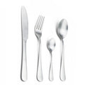 Ljojo Matte Silver Stainless Steel Cutlery Set - 4/6/16/24pcs Dinnerware Steak Knife Fork Spoon
