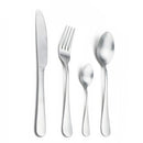 Ljojo Matte Silver Stainless Steel Cutlery Set - 4/6/16/24pcs Dinnerware Steak Knife Fork Spoon