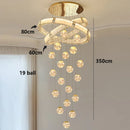 Ljojo LED Pendant Staircase Chandeliers for Modern Living Room Lighting