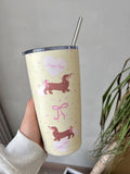 Ljojo 550ml Stainless Steel Thermal Tumbler with Straw - Kawaii Design