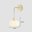 Cream Style Bedroom Bedside Pumpkin Wall Lamp Modern Minimalist LED Lighting by Ljojo