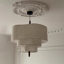 Japanese Minimalist Wabi Sabi Fabric Hanging Chandelier | Elegant Living Dining Room Pendant Lamp by Ljojo