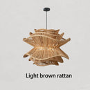 Bohemian Style Hand Woven Bamboo Pendant Light with Multi-layer Design by Ljojo