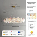 Ljojo Luxury Glass Crystal Chandelier for Living Room, Bedroom, and Study