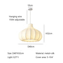 Wabi Sabi Onion Silk Pendant Lights French Cream Style Chandelier by Ljojo for Dining Room Kitchen Bedroom