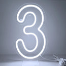 Ljojo™ LED Neon Digital Numbers Light Sign - 15-inch High, USB Powered