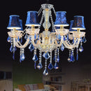 European Blue Atmosphere Villa Hotel Lobby Chandelier Crystal Pendant Lamp by Ljojo