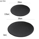 Ljojo Matte Ceramic Round Plate Set for Dining and Entertaining