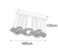 Ljojo Luxury Crystal Chandelier Pendant Light for Dining Room and Living Room