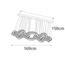 Ljojo Luxury Crystal Chandelier Pendant Light for Dining Room and Living Room