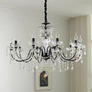 American Retro E14 Candle Chandeliers Lustre Crystal Ceiling Pendant Lights for Bedroom by Ljojo
