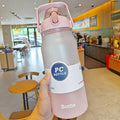 Ljojo 2L Sports Water Bottle with Straw - Portable Frosted Plastic Space Cup
