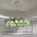Ljojo Luxury Colorful Glass LED Pendant Lights French Modern Living Room Hanging Lamp