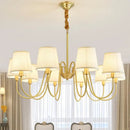 Modern Led Chandelier Lamp for Living Room by Ljojo - Simple Fabric Kitchen Dining Room Lighting