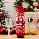 Knitted Snowflake Elk Christmas Wine Bottle Cover by Ljojo