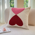 Chenille Embroidered Heart-Shaped Pillowcase for Valentine's Day by Ljojo