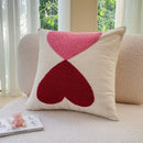 Chenille Embroidered Heart-Shaped Pillowcase for Valentine's Day by Ljojo