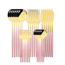 Ljojo 30-Piece Stainless Steel Cutlery Set for Kitchen Tableware