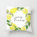 Lemon Pattern Summer Cushion Cover Throw Pillow for Sofa Decoration by Ljojo