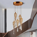 Ljojo Luxury Crystal LED Chandelier - Modern Silvery Tree Branch Bedroom Light