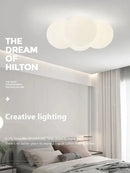 Milky White Glass Ball Chandelier for Living Room by Ljojo